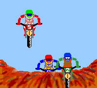 bikes jumping - cool animation