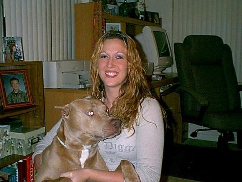 Me and My Dog - This is me with my red nose pit Diesel