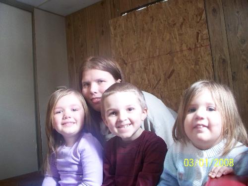 Myself and kids - I took this picture of myself, stepson and 2 daughters.