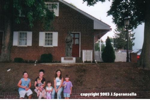 Ghost Of Jennie Wade - This photo is one of several ghost photos we took at Gettysburg.  The apparition of Jennie Wade is in the window with a ghost light behind her.