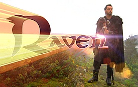 Raven - A poster depicting Raven, from the CBBC show. Raven is played by James Mackenzie, and is a series of quests to retrieve the elixir from the Sacred Temple by Raven and his warriors.