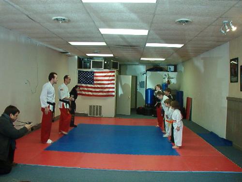 Sensie Steve's Karate School - My daughter in her class. She was a orange belt. Now is a yellow belt.