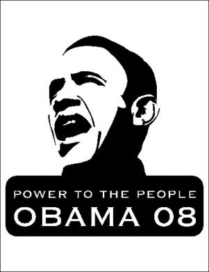 Obama for 08 - Image supporting Barack Obama as the American presidential candidate for 2008.