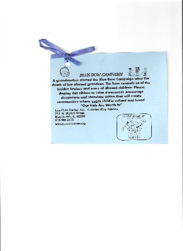 This is the card that we give out. - This is the card that is given out to people and are in piles in the grocery stores and places like that. The library here in town also has a stack.