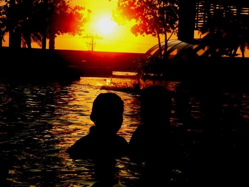swimming under the sunset - If you had the chance to swim under the sunset, who would you want to be with?