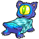 Meowclops Bed - The eye of this adorable bed gives off a soft glow so your Petpet will never be scared.