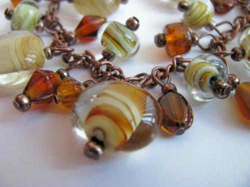 River Rock Bracelet - This 7 1/2' bracelet is made with glass beads and available at my shop on Etsy.com