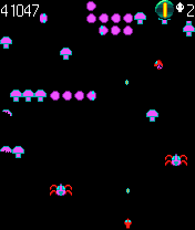 Centipede Screenshot - My favorite old video game: Centipede. Shoot the Centipede, shoot the mushrooms, kill the spiders, live another day. I used to play it at an old record store where I used to buy my David Bowie albums.