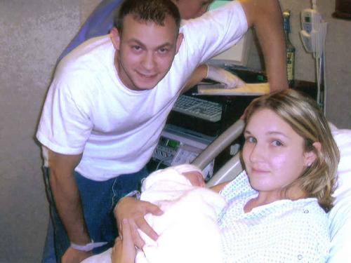 Me,my husband ans son Branden - This is the dat my baby was born!