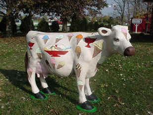 cow - cow with ice cream painted on it