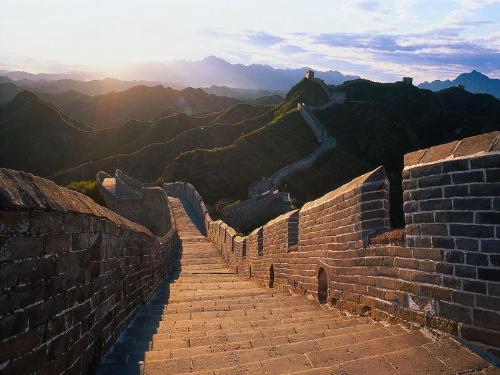 The Great Wall - the great wall,symbolizing chinese ancient civilization,it's one of the world's most renowned projects. it's the distance of 75 kilometers from beijing.it's highest point of BaDaLing is some 800 meters above see level. construction of the wall first began during the period of the Warring States(476-221 BC).formerly,walls were bulit at strategic points by different kingdoms to protect their northern territories.in 221 BC after the first emperor of the Qin Dynasty unified China ,he decided to have the walls linked up and extended.