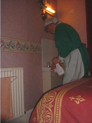 Chamber maid - Me working as a chamber maid for the lady who trained me