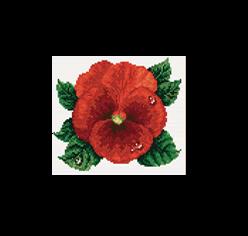 pansy cross stitch - This is my latest cross stitch work and I'm working on another flower to pair with it.