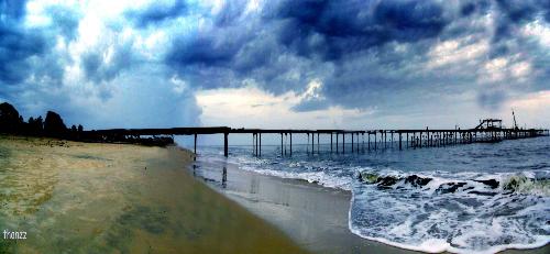 Gods own country - picture alappuzha beach.kerala.india