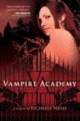 Vampire Academy - This is the cover of the book Vampire Academy. It is a pretty and alluring cover drawing you into its pages to read it. Rose is on the cover of the book with the front gate of their school.