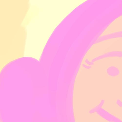 girl's face - A smiling girl with purple hair