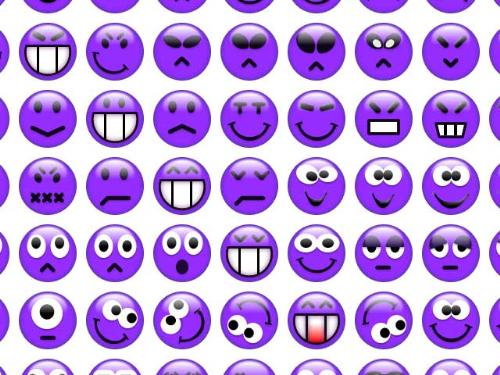 smileys!!! - the colour purple and teh smileys!!! what more can u ask for???