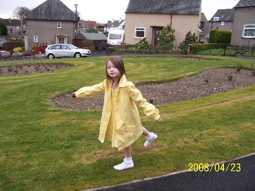 Niamh about to roll her easter egg! - Niamh about to roll her easter egg down the hill on Easter Sunday!