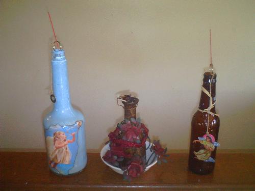 bottle incense burners - these are the result of my creative spare time.