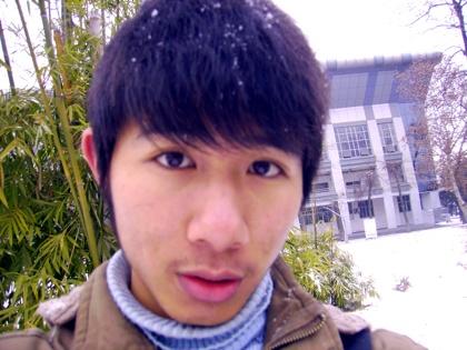 me - My first time to see snow!