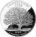 Connecticut State Coin - This is a picture of the Connecticut State coin. The picture was designed by John Flanagan. It shows the Charter Oak Tree.