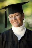 a college graduate - I just got this from the internet, an example of an adult graduate.