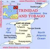Trinidad and Tobago - This is a map of the twin island state of Trinidad & Tobago
