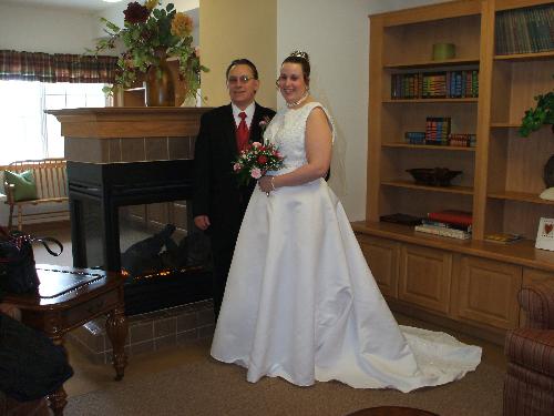 Wedding picture - Bride and Groom at Valentines wedding.