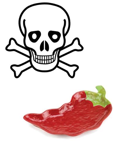 Beware Chinese peppers - Mexico has nothing on China in the spice department; those things are weapons of mass destruction.
