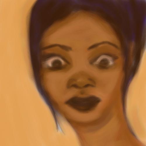 brown woman - A drawing of a brown woman