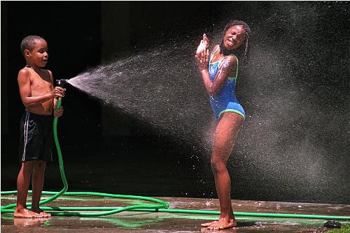 summer - enjoying the coolness of water