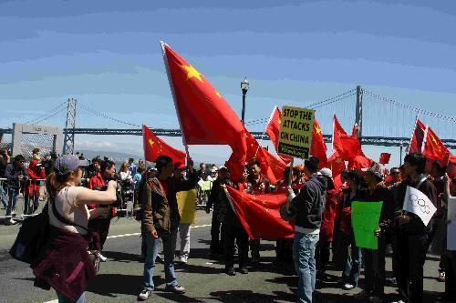 Chinese supporters. - so many Chinese supporters.
