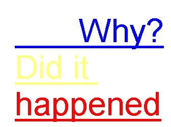 Changes - Why did it happened?