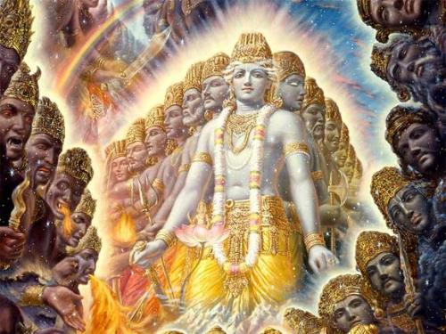 Viraat Swaroop - Krishna shows His Viraat Swaroop to Arjuna at Kurushetra