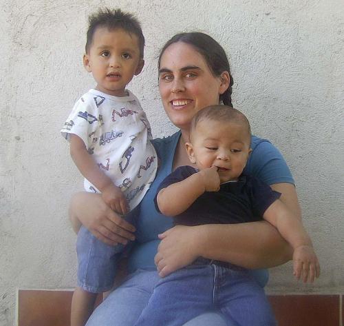 My boys and I - This is a photo of my sons and I taken for a magazine article on giving birth in other countries.