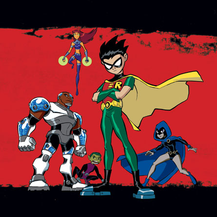teen titans - cyborg,starfire,raven,robain living in one tower shaped of T are teen titans..the super heroes lol...