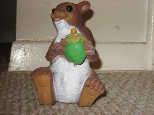 A Nutty Squirrel - One of the lawn ornaments I got at a local auction recently A Nutty Squirrel - One of the lawn ornaments I got at a local auction recently