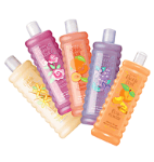 Avon Bubble Bath different flavours - A picture displaying 5 different flavours in the Avon Bubble Bath body wash