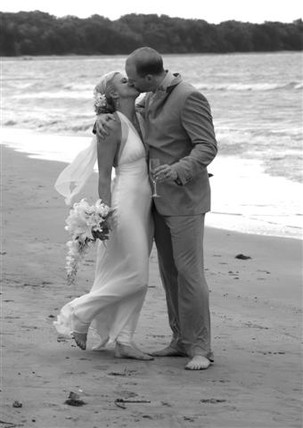 wedding pic - just married