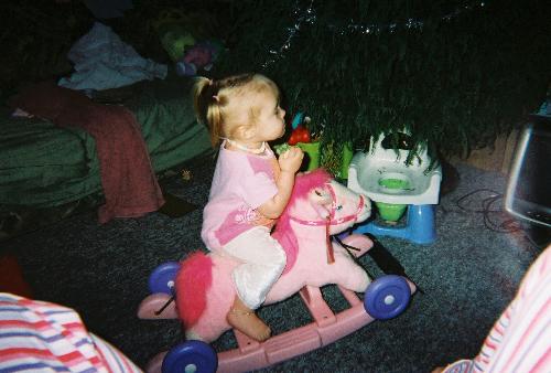 Kenzel  - Kenzel on Playhorse given to her for Christmas