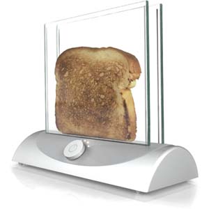 This is a picture of a transparent toaster - transparent toaster concept
