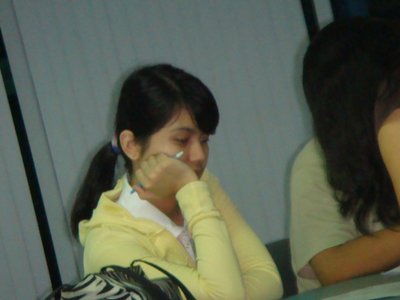 lonely? - my classmate took this pic and I didn't know that she was taking a pic of me. I think I was really lonely here.. obviously. haha