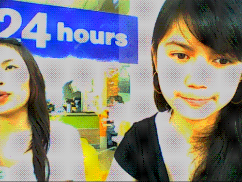 fun! - it's moving... hehe. taken at Mcdonalds when my groupmates and I were making our ISM project. It's wacky time people!