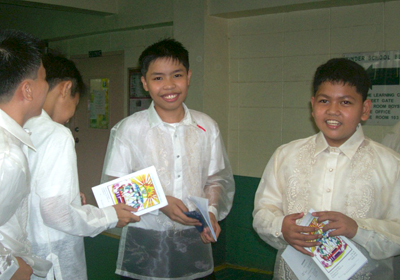 my son - my son Angelo with his classmates on his graduation day
