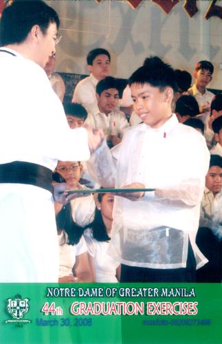 graduation day - my son receiving his diploma
