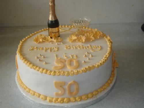 One Of My Cakes - A 50th Birthday Cake I made.