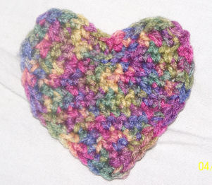 Crocheted heart - THis is MY first original pattern!!