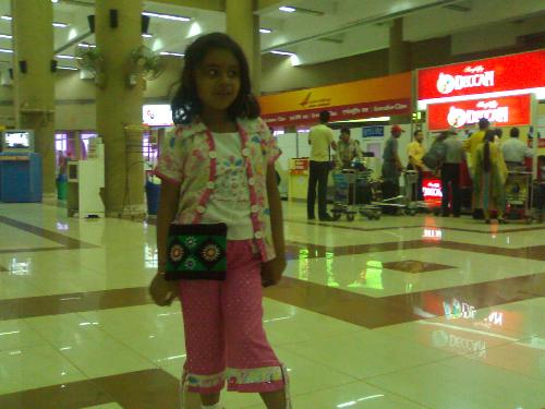 Kishu in airport lounge - Kishu in airport lounge at Bhuwneshwar