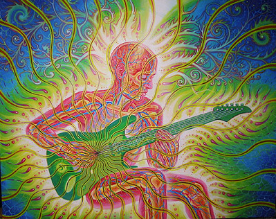 Alex Grey Guitar - A picture painted by one of my favorite artists, Alex Grey