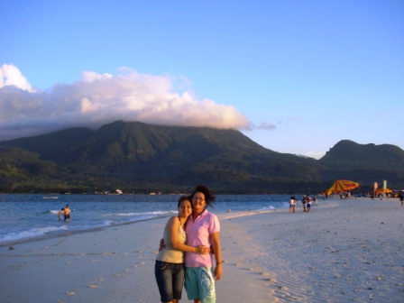 My Mom, my hero - Me and my mom at White Island, Camiguin..